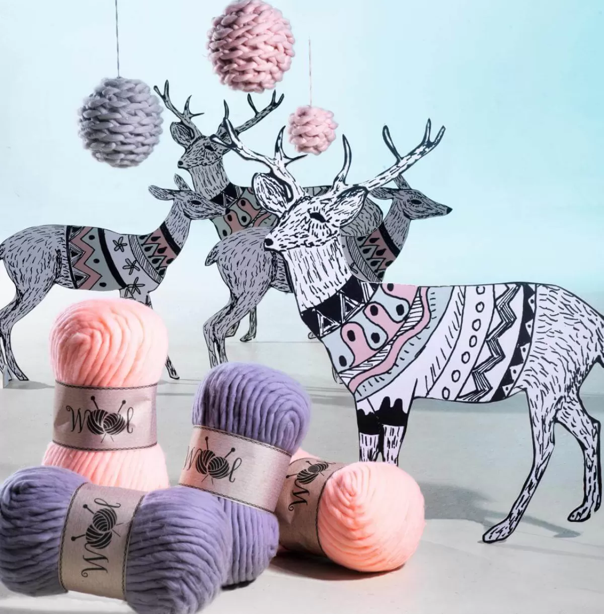 DecoWoerner Pelotes De Laine XXL Déco 40 X 22 Cm s