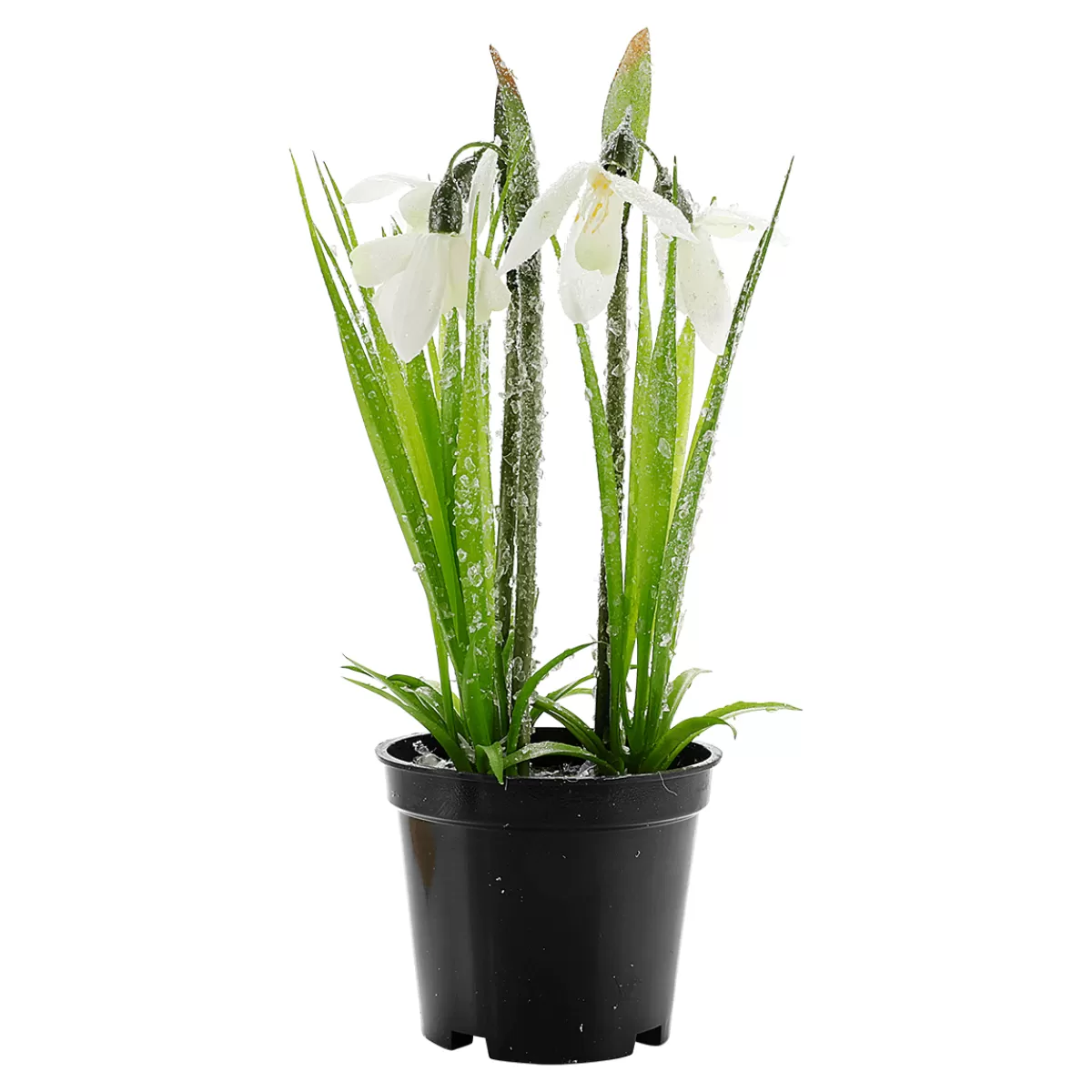 DecoWoerner Perce-neige Fleur Artificielle En Pot, 20 Cm De Haut