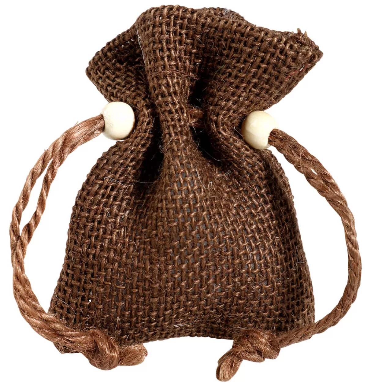 DecoWoerner Petit Sac En Jute, 10 Cm, Brun