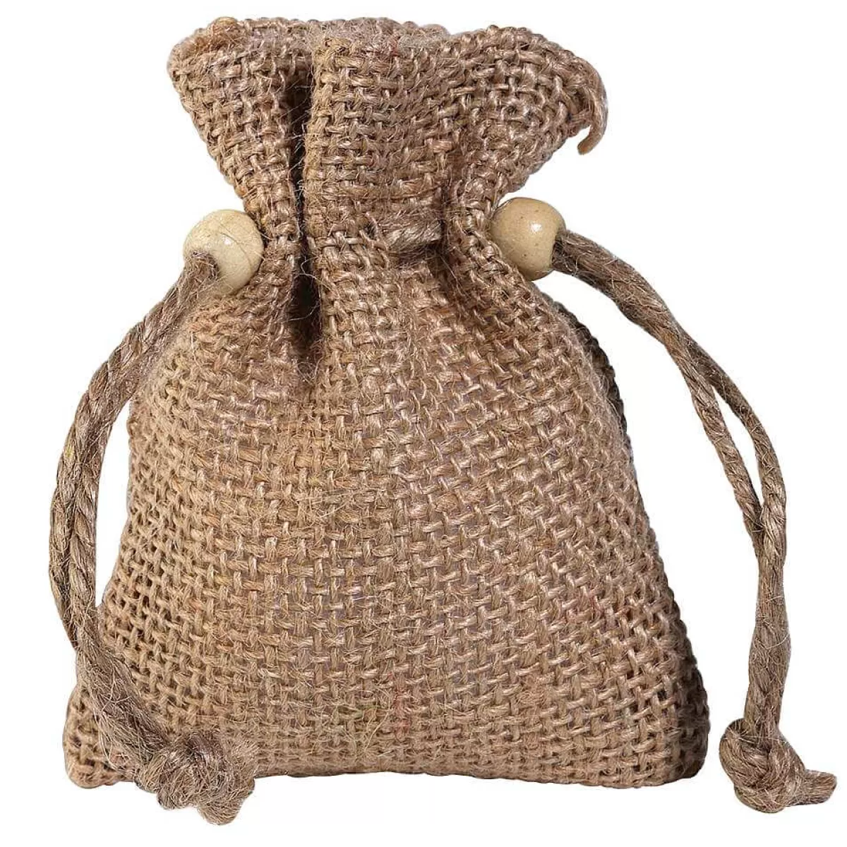 DecoWoerner Petit Sac En Jute, 10 Cm, Nature