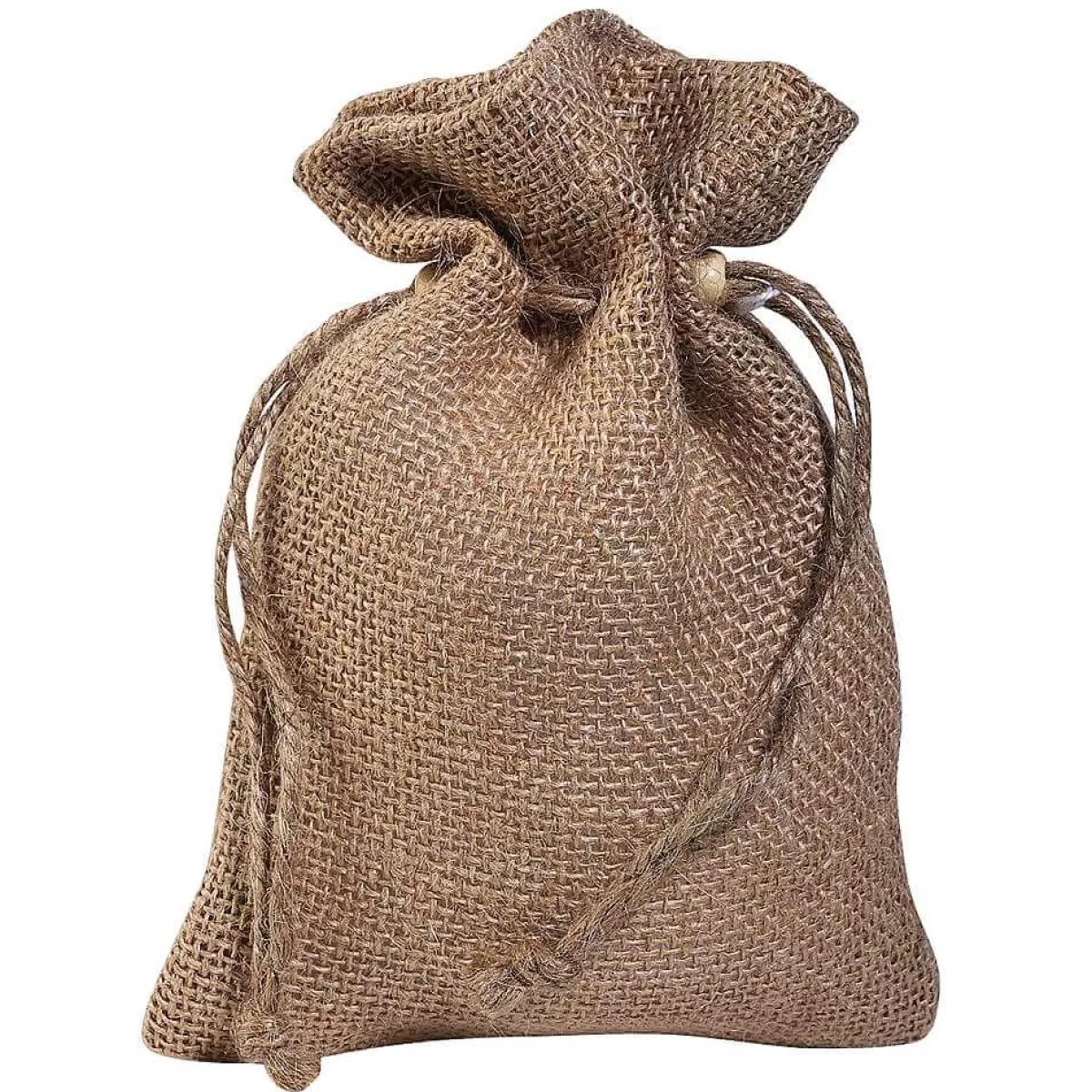 DecoWoerner Petit Sac En Jute, 18 Cm, Nature