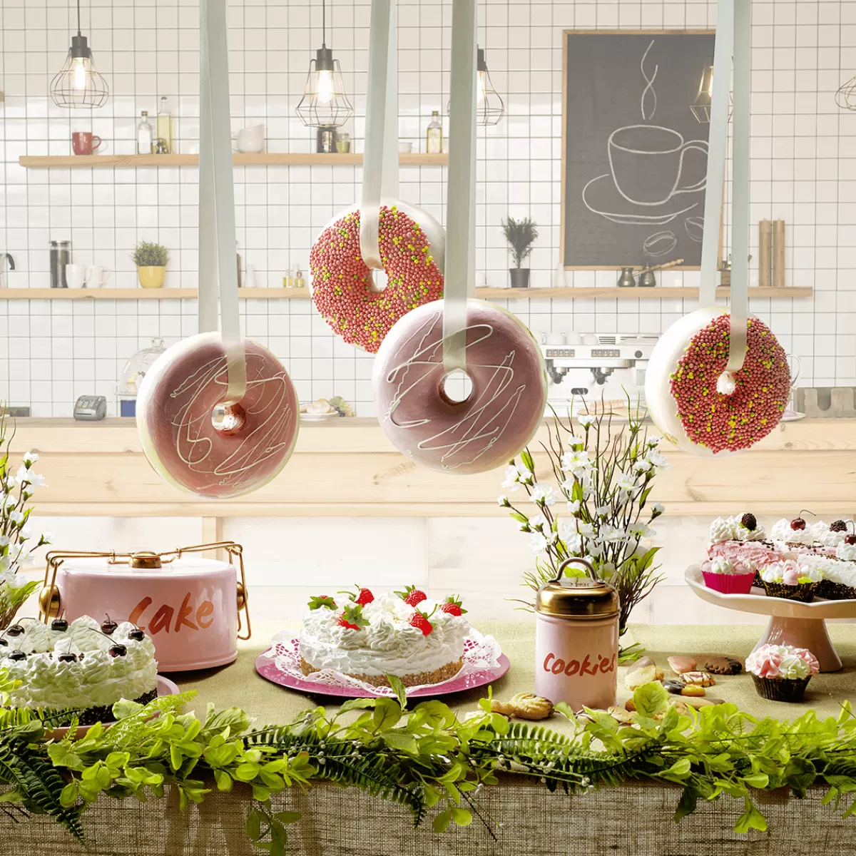 DecoWoerner Pièces De Tarte Aux Framboises, Set De 2 Fausses Pièces Alimentaires 12 Cm