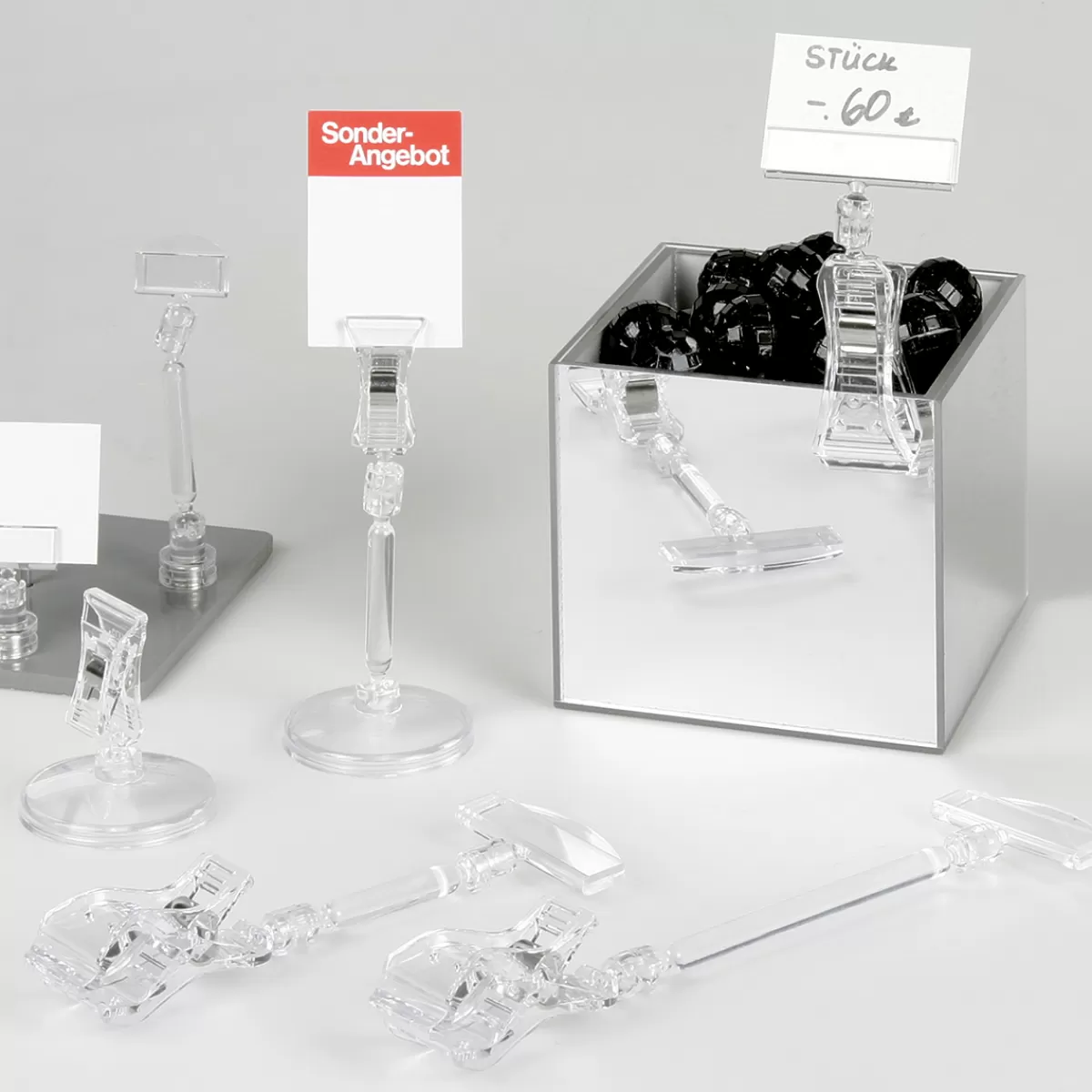 DecoWoerner Pince Pour étiquette De Prix Avec Insertion, 10 Cm De Haut