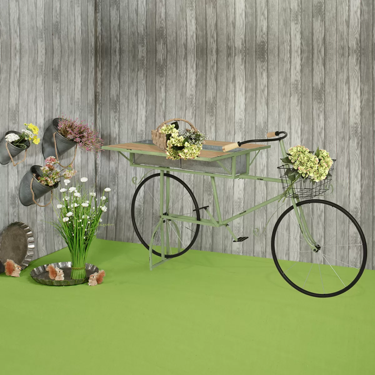 DecoWoerner Plateau En Liège Métallique, 42 Cm Ø, 5 Cm De Haut