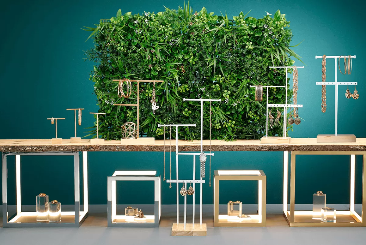 DecoWoerner Porte Bijoux, Portant En T 2 Parties, Haut. 32 Cm