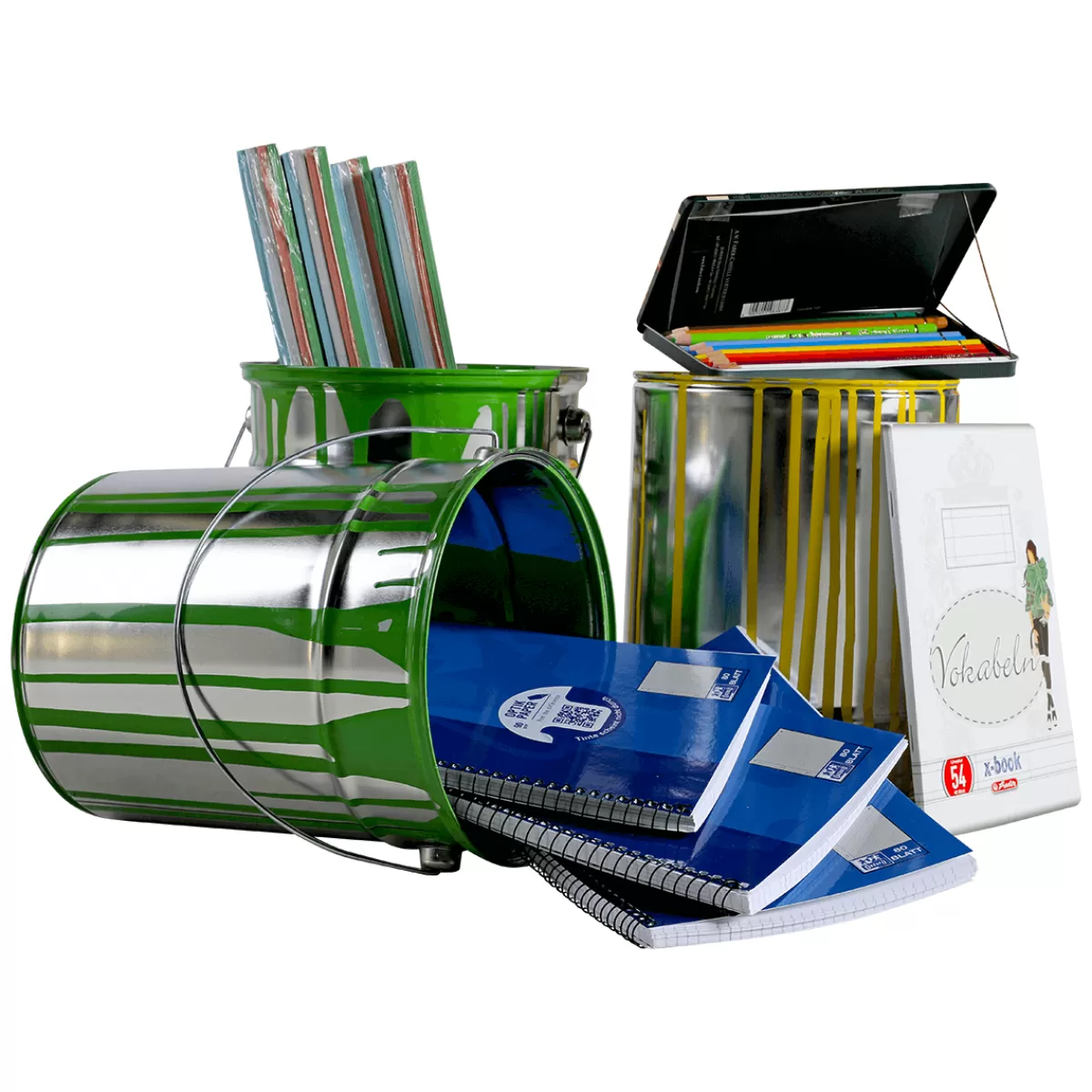 DecoWoerner Pot De Peinture Déco 23 Cm De Haut, Pot De Peinture Déco 23 Cm De Haut,