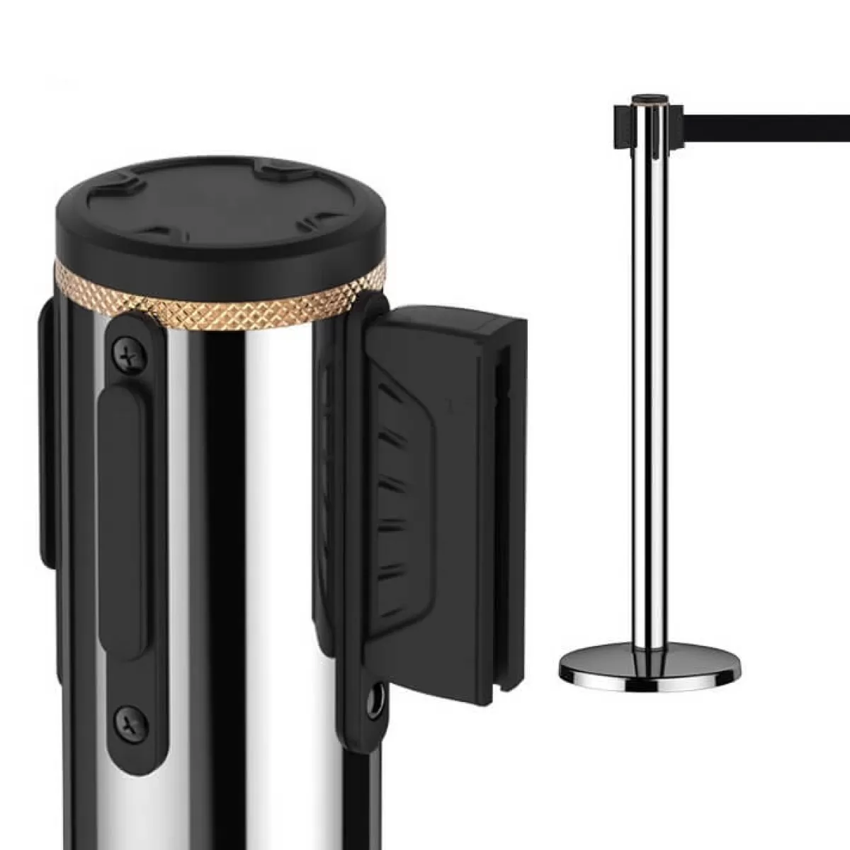 DecoWoerner Poteau De Délimitation Pour Système De Guidage De Personnes, Hauteur 94 Cm, Laiton é