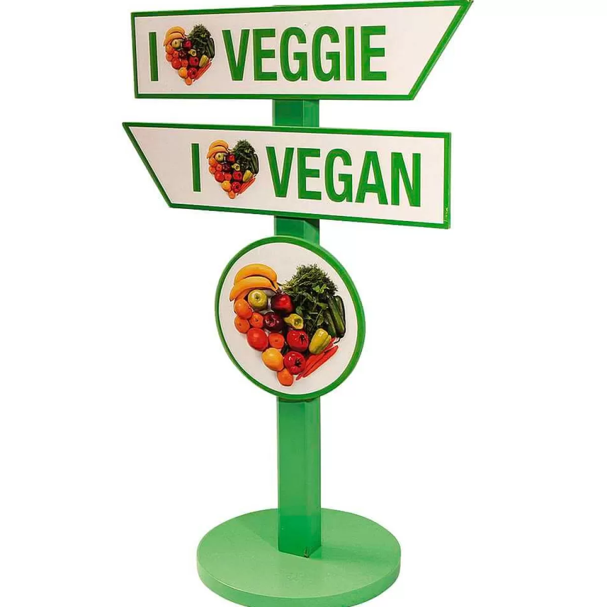 DecoWoerner Poteau Indicateur "Veggie & Vegan" Haut. 80 Cm