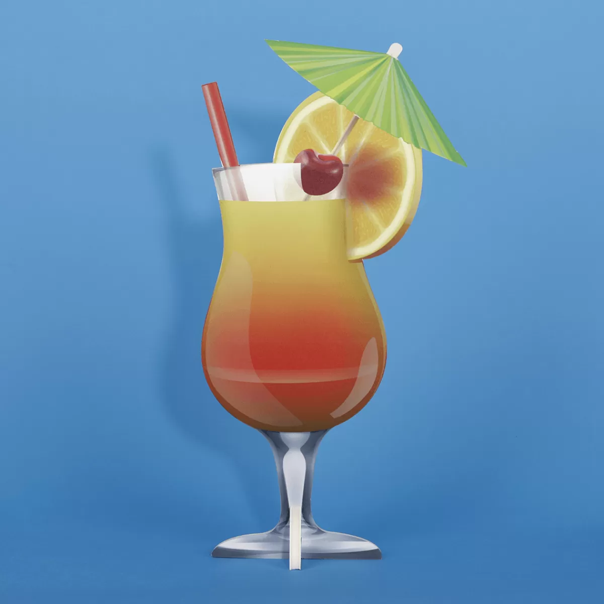 DecoWoerner Présentoir à Cocktails Tropicaux 50 Cm