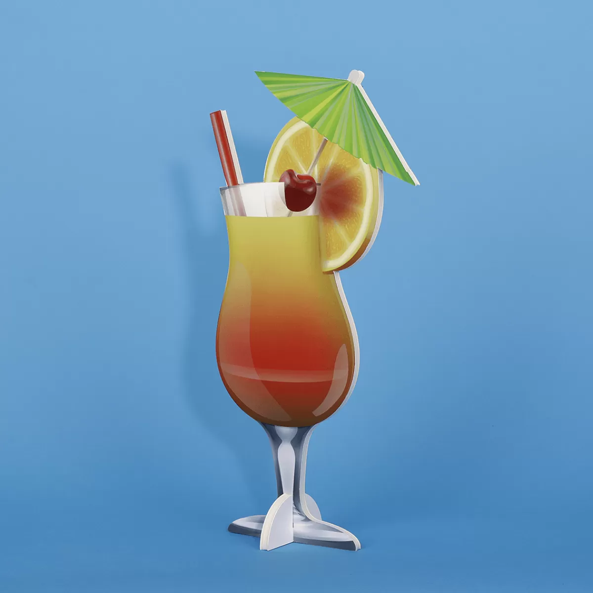 DecoWoerner Présentoir à Cocktails Tropicaux 50 Cm