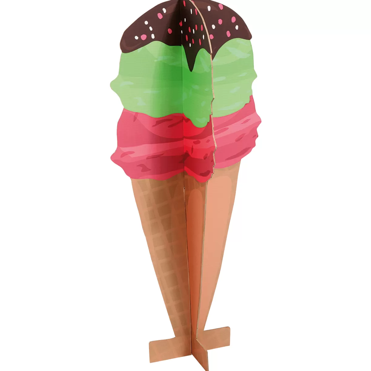 DecoWoerner Présentoir Déco Cornet De Glace, Haut. 90 Cm