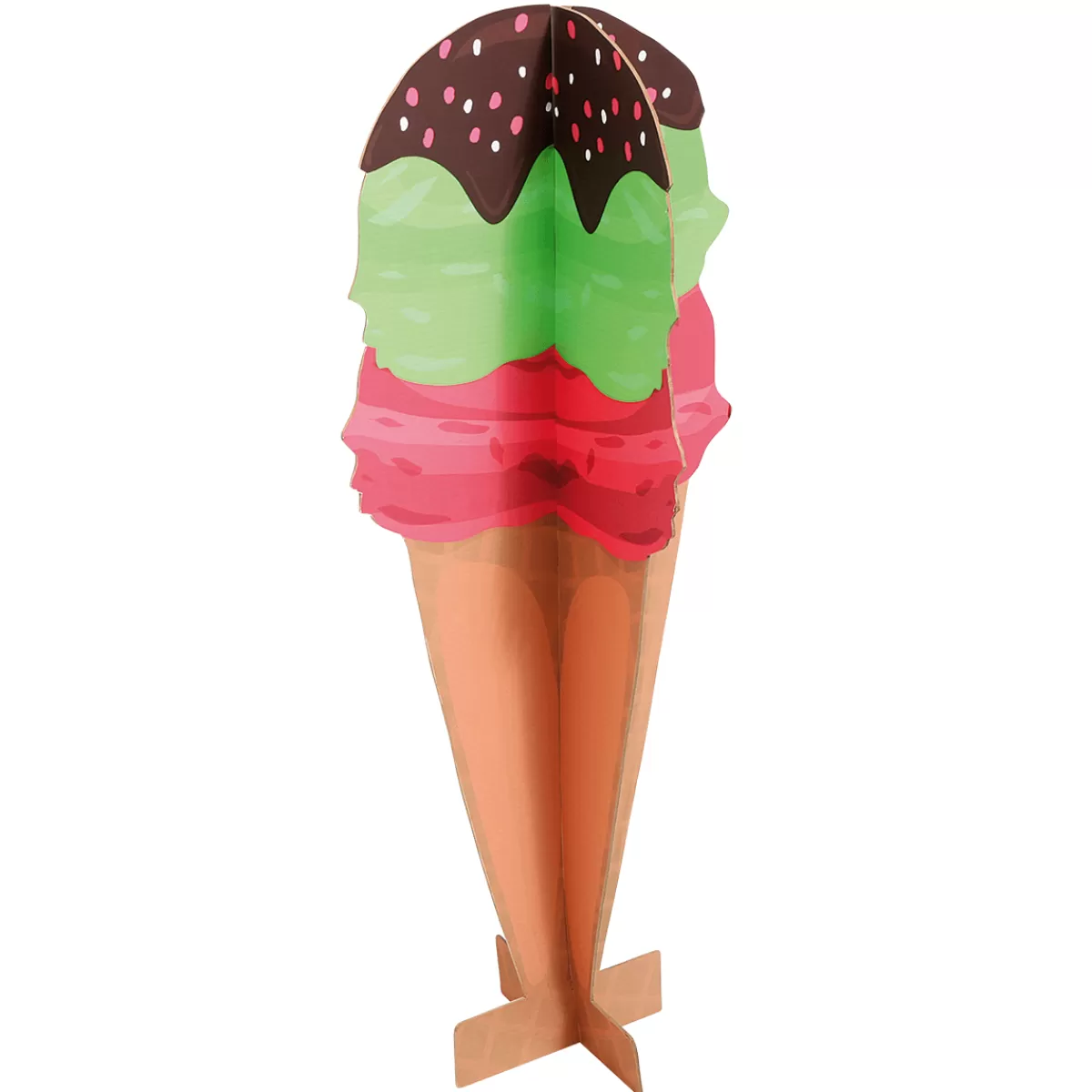 DecoWoerner Présentoir Déco Cornet De Glace, Haut. 90 Cm