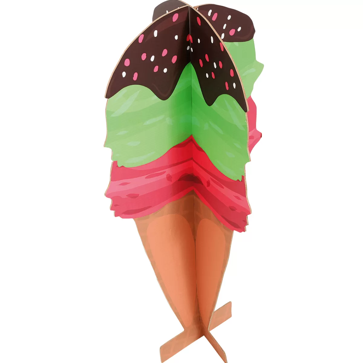 DecoWoerner Présentoir Déco Cornet De Glace, Haut. 90 Cm