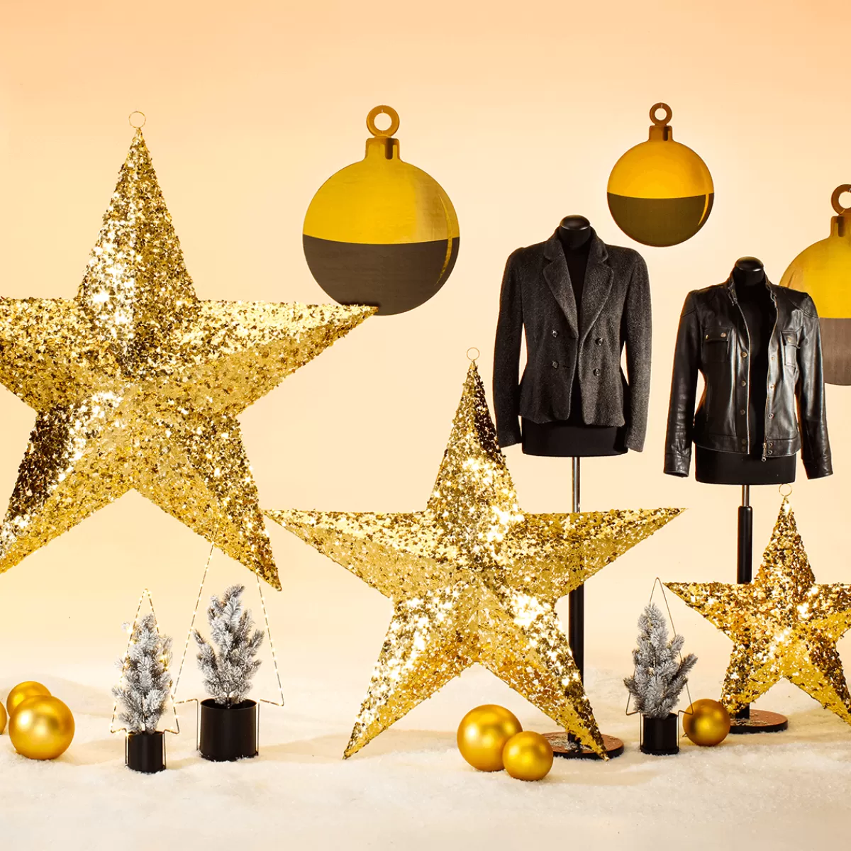 DecoWoerner Présentoir De Boules De Noël 35 X 46 Cm Or