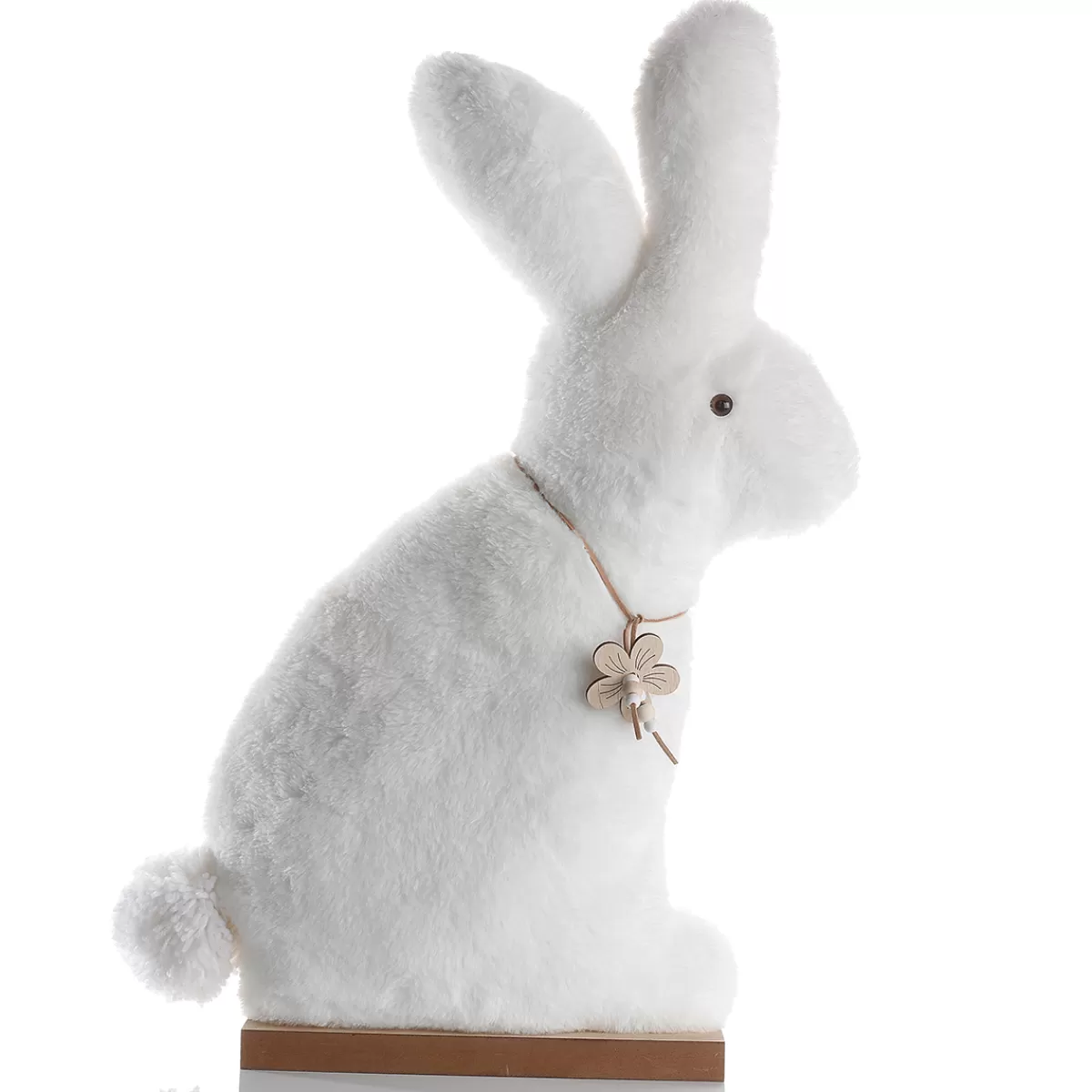 DecoWoerner Présentoir De Lapin En Peluche Décoratif, , 57 Cm De Haut