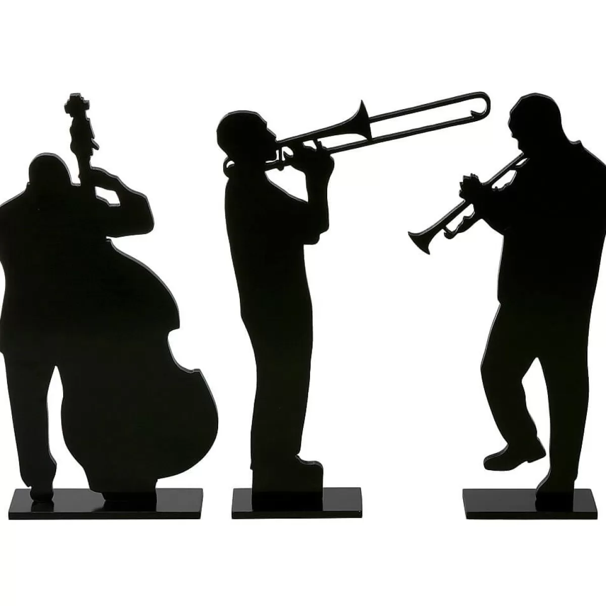 DecoWoerner Présentoir En Bois "Musiciens Cubains" 50 Cm