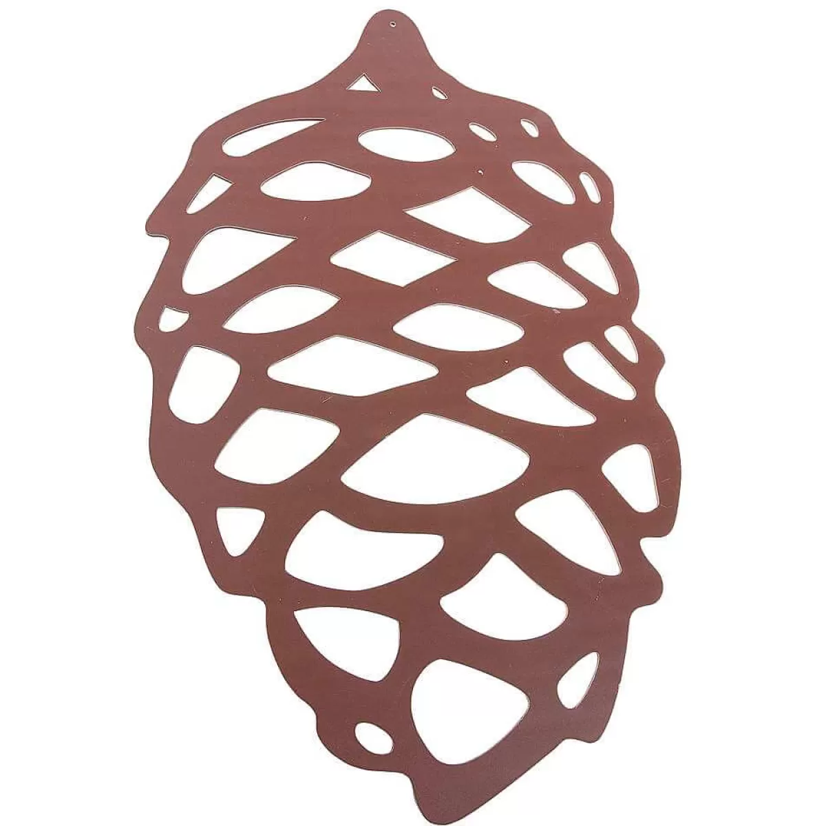 DecoWoerner Présentoir En Bois Silhouette En Pommes De Pin 50 X 80 Cm