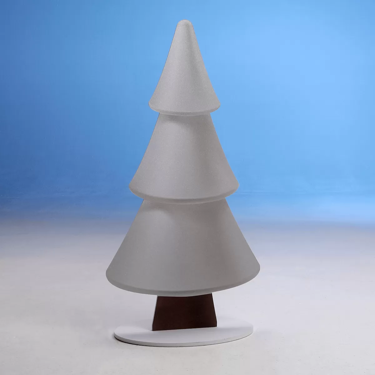 DecoWoerner Présentoir Sapin Des Neiges Avec Paillettes 49 X 99 Cm Argent