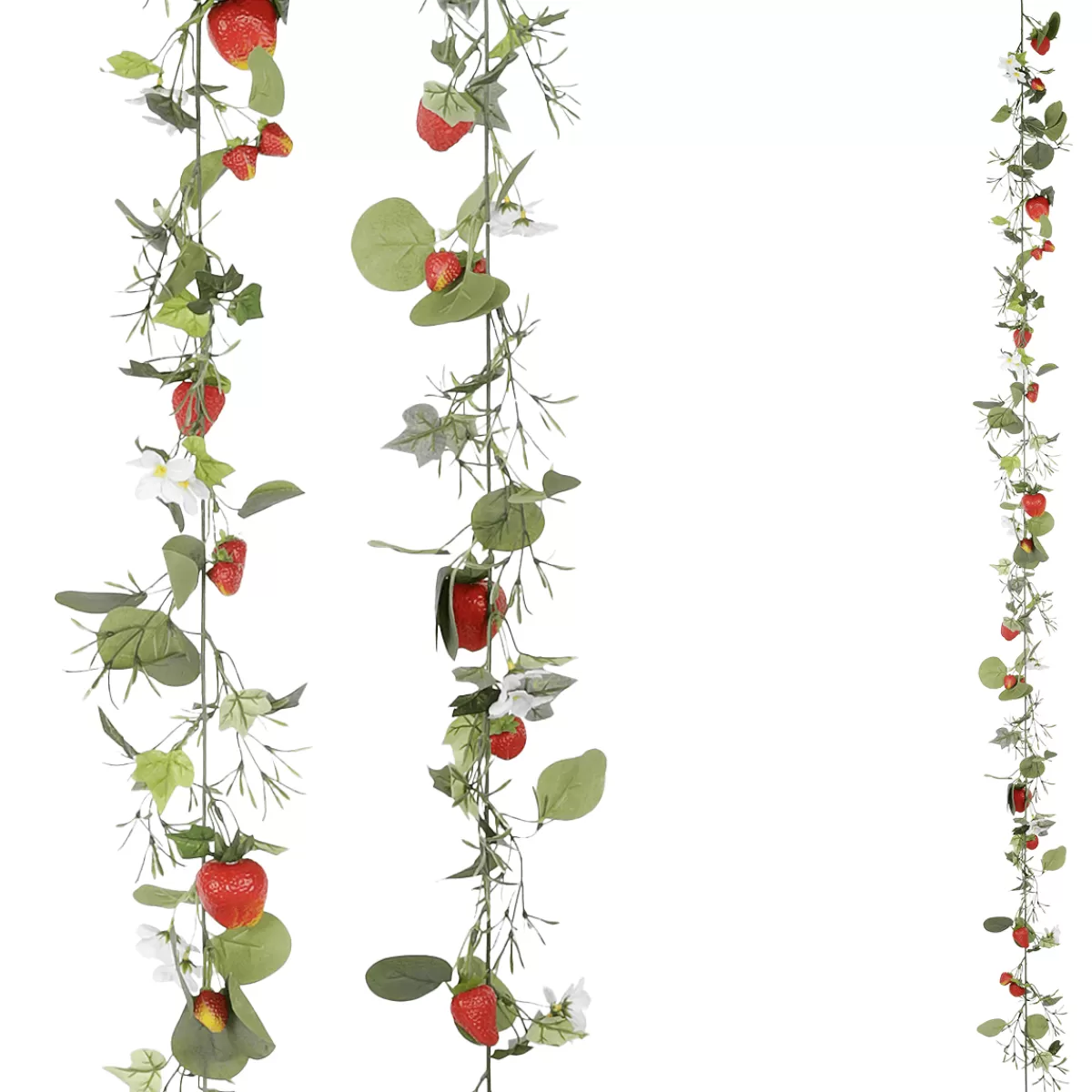 DecoWoerner Rameau De Fraises Artificiel Avec Fruits 180 Cm