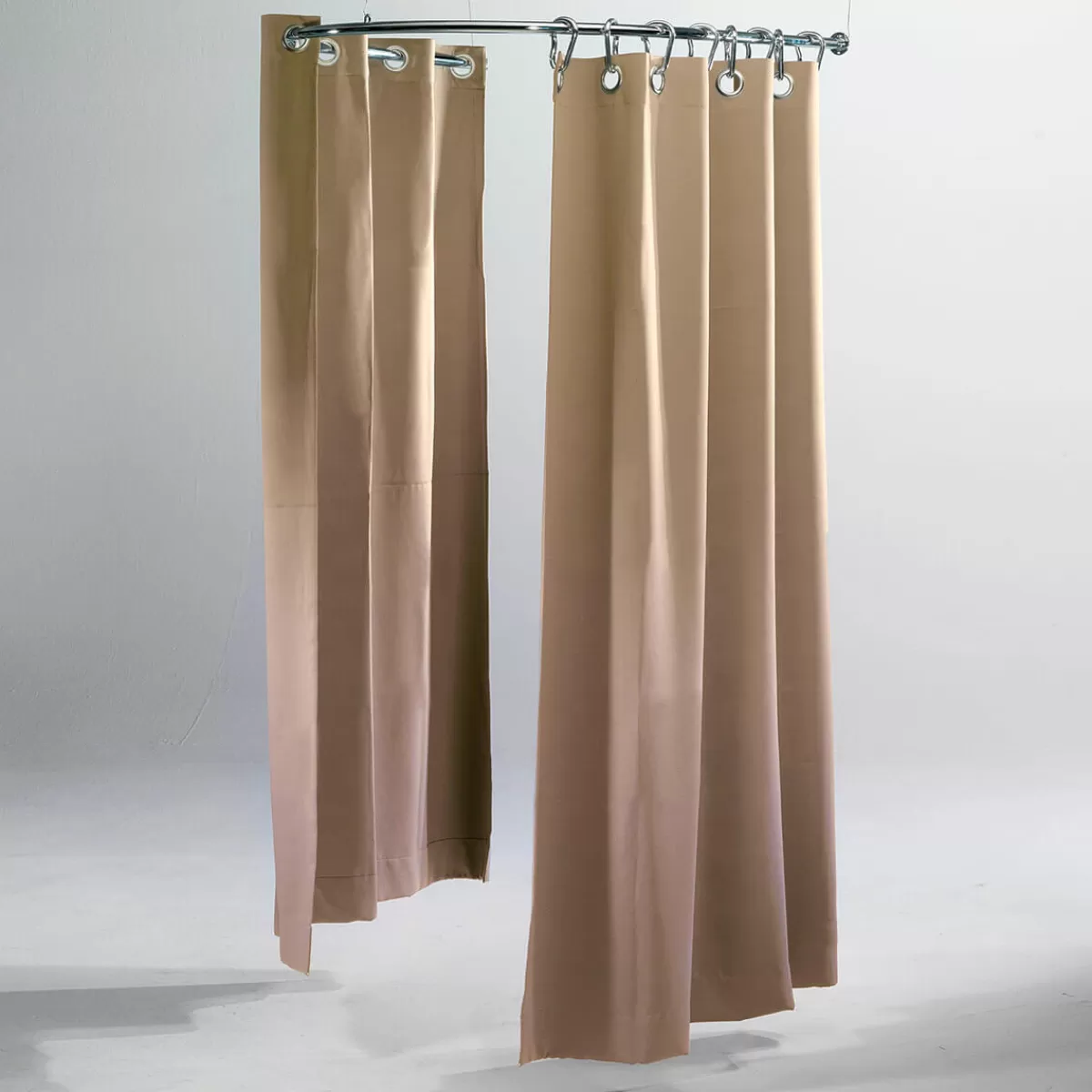 DecoWoerner Rideau De Cabine, Long. 200 Cm, Peu Inflammable, Beige