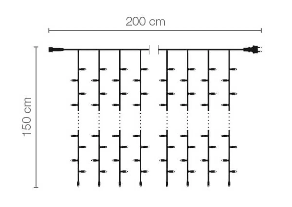 DecoWoerner Rideau Lumineux à LED Pour L'ext., 400 LED, 150 X 200 Cm