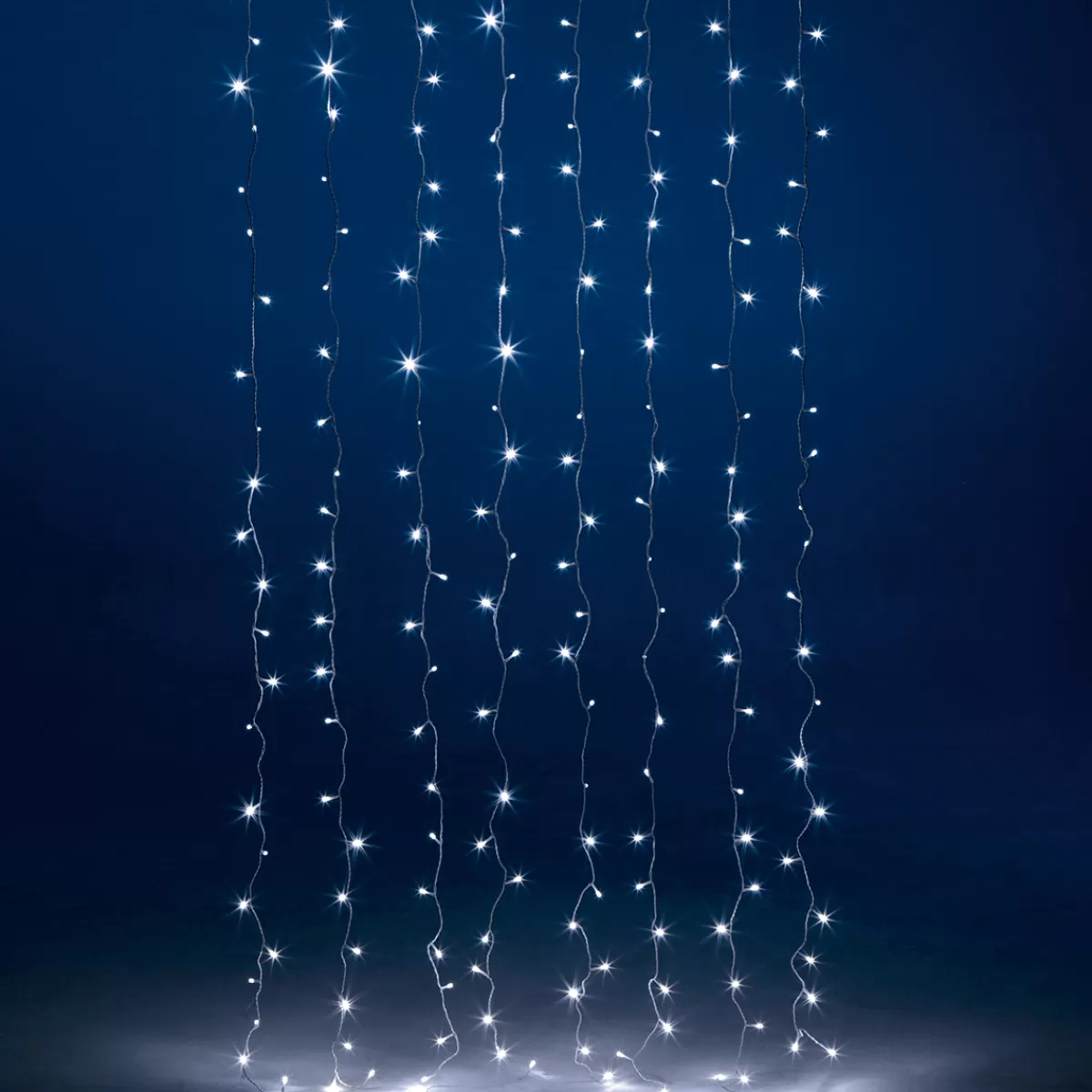 DecoWoerner Rideau Lumineux LED Clignotant Ext., Larg. 100 Cm, Câble