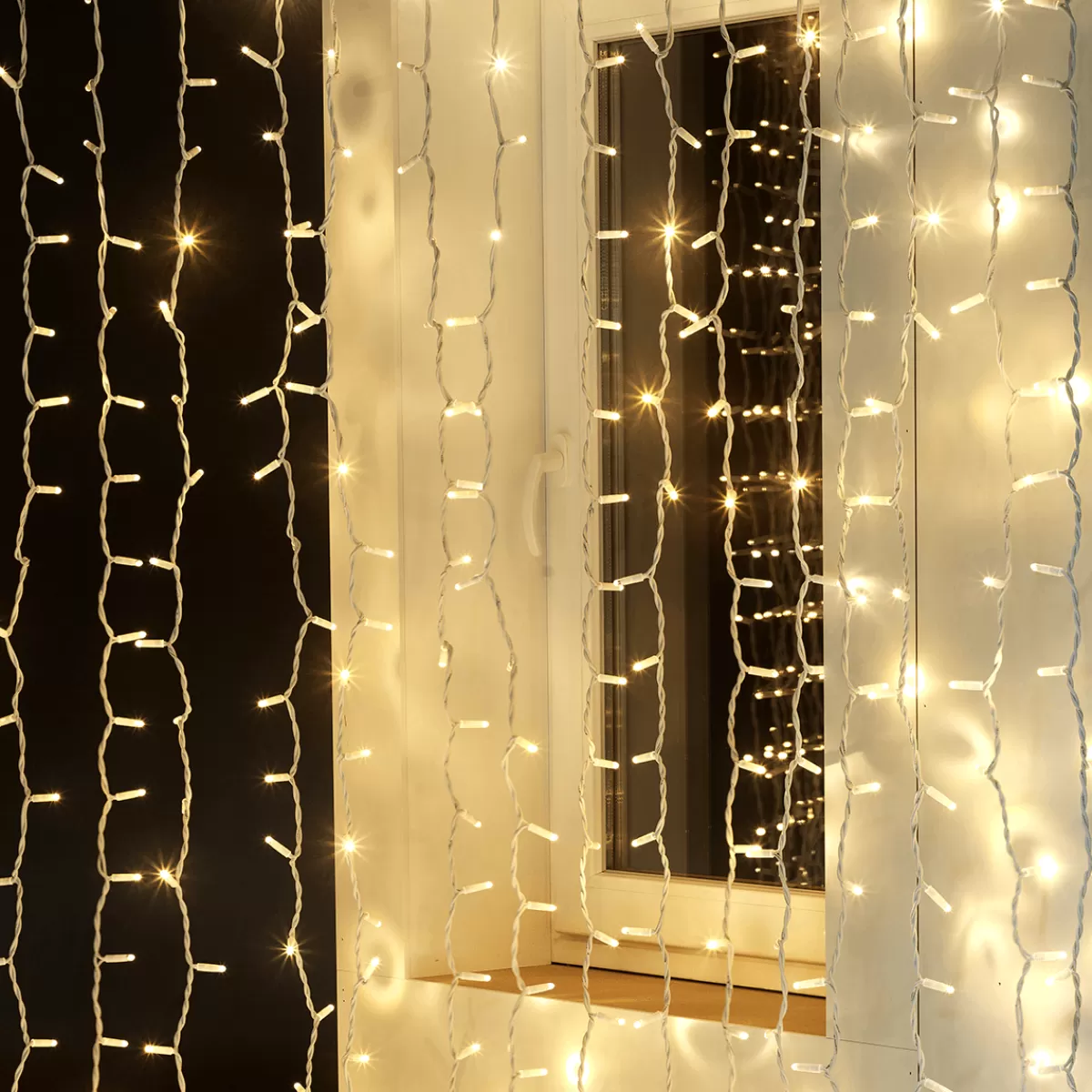 DecoWoerner Rideau Lumineux LED Professionnel Système IP67, 300 Cm Sans Câble D'alimentation,