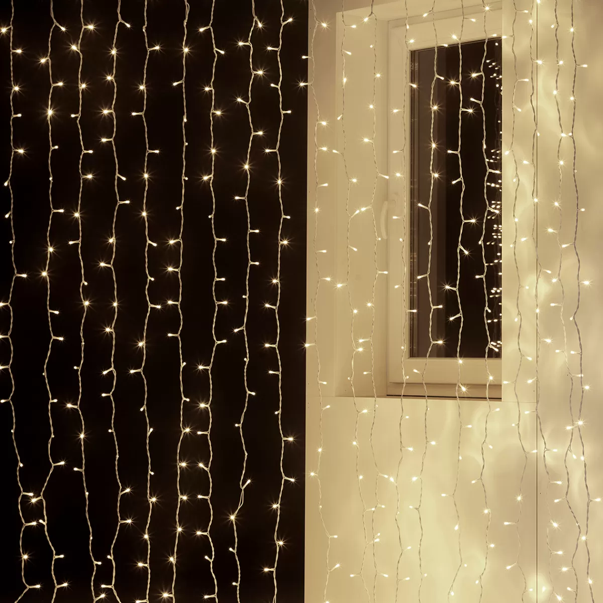 DecoWoerner Rideau Lumineux Professionnel à LED Système IP20, 600 LED, 300 X 200 Cm, Sans Cable