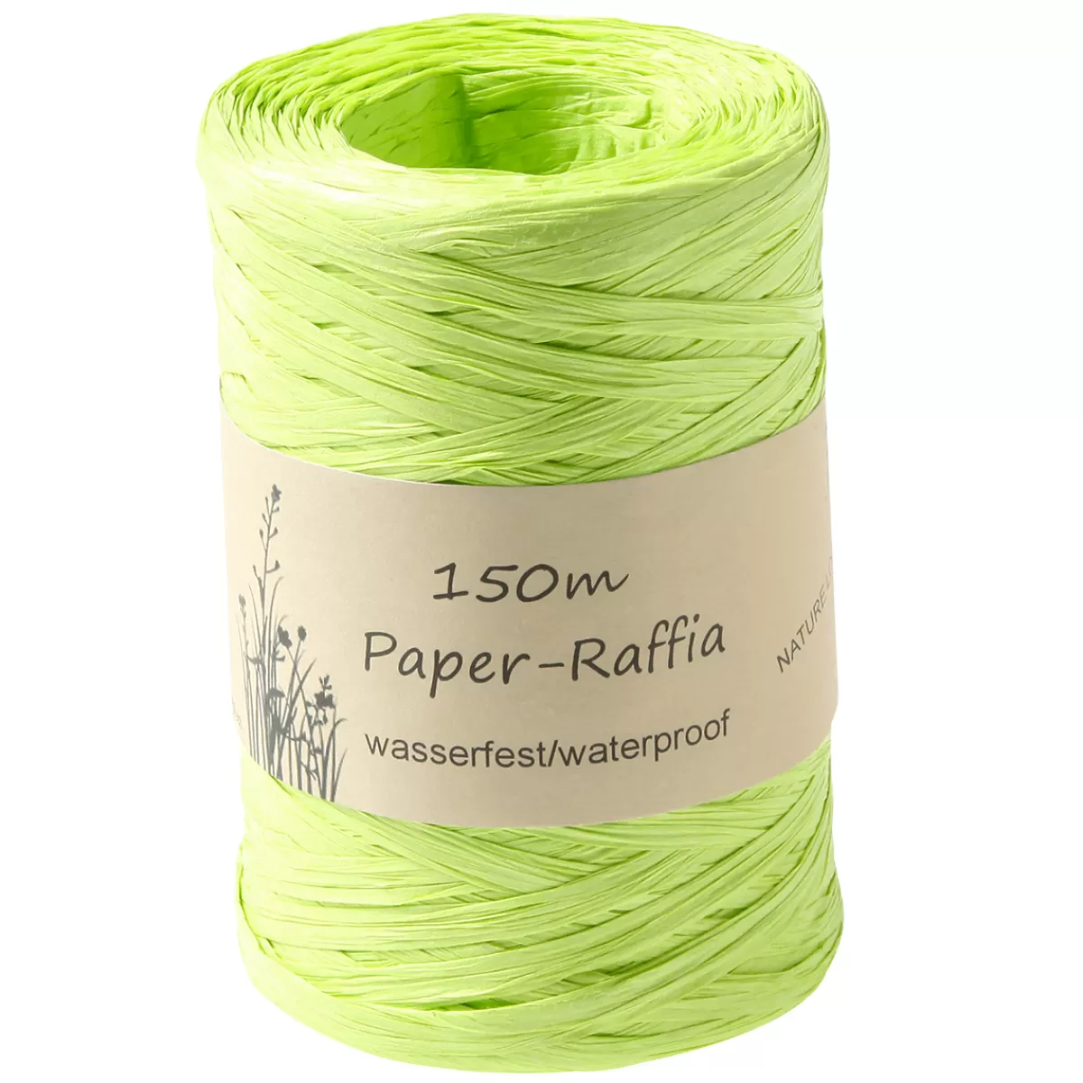 DecoWoerner Ruban De Raphia écologique En Matériau Dégradable 7 Mm 150 M De Printemps