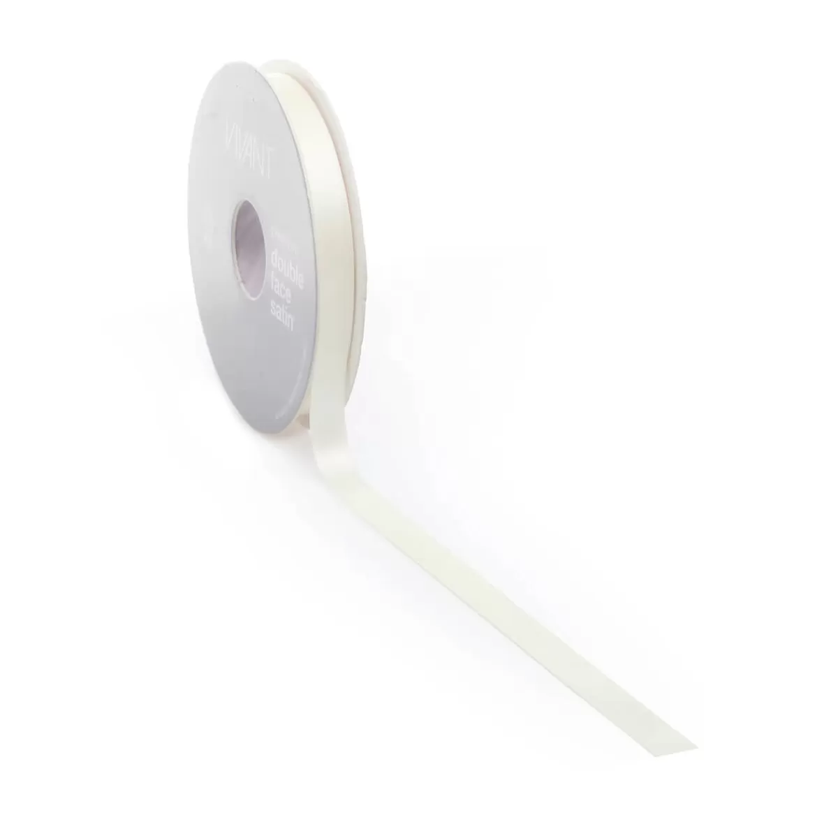 DecoWoerner Ruban De Satin, 10 Mm X 25m Crème