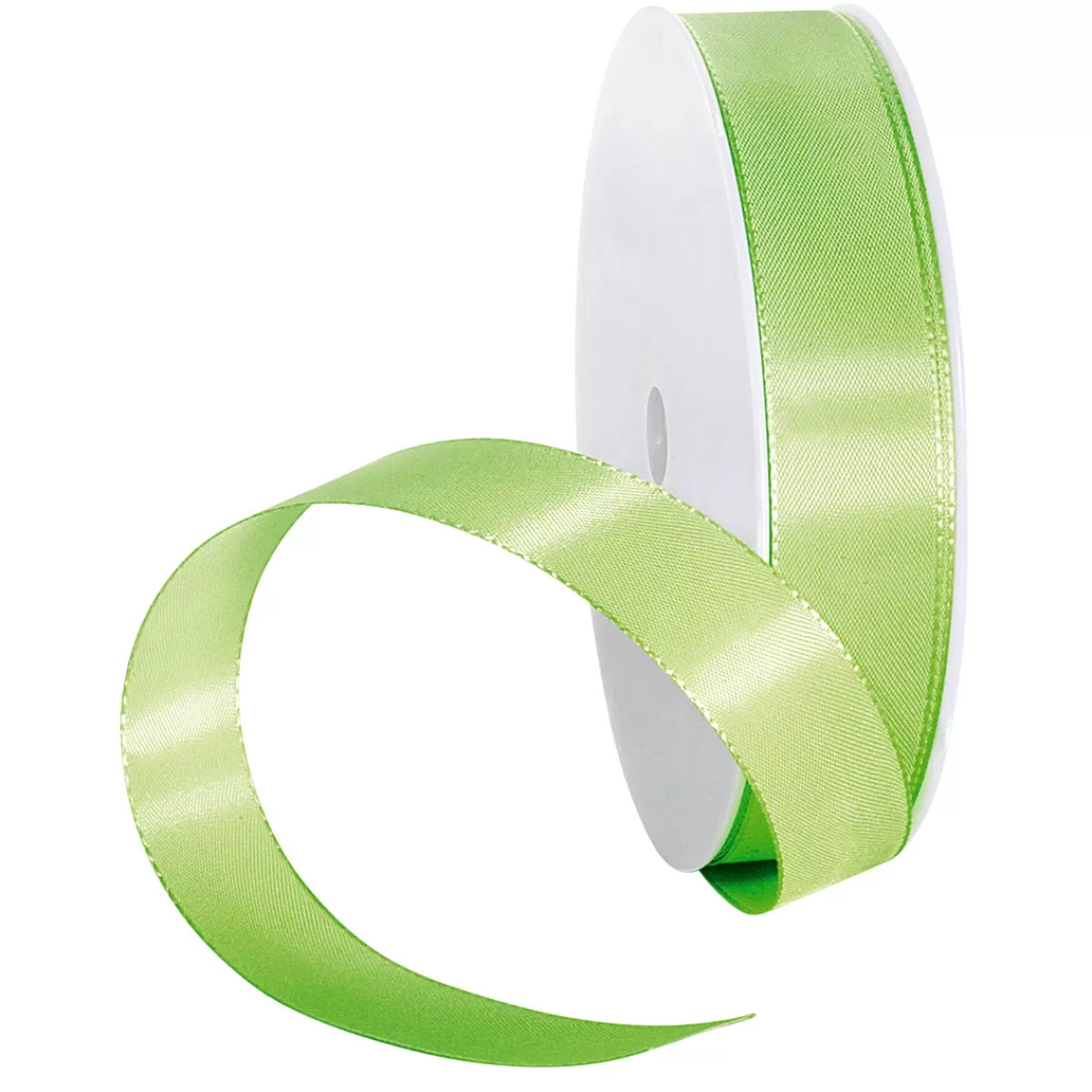 DecoWoerner Ruban De Taffetas Avec Lisière Tissée 15 Mm, 50 M, Clair