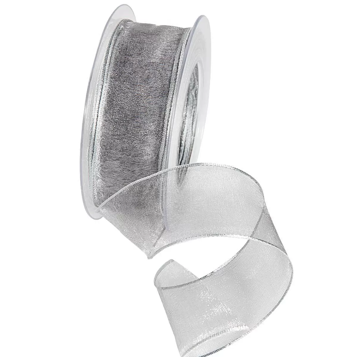DecoWoerner Ruban En Crêpe De Chine Avec Fil De Fer Larg. 40 Mm