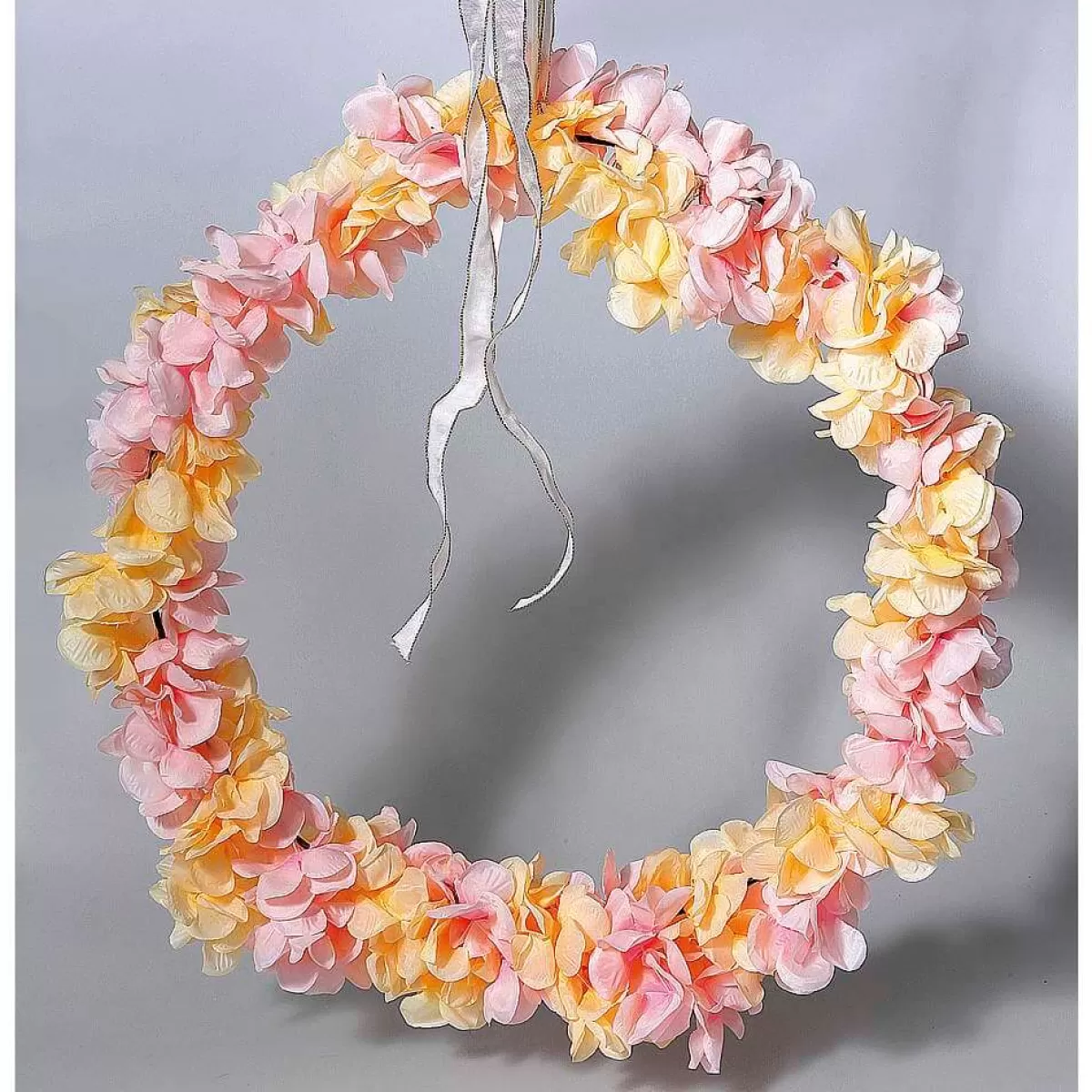 DecoWoerner Ruban En Tissu Av. Bord En Fil De Fer, Crème