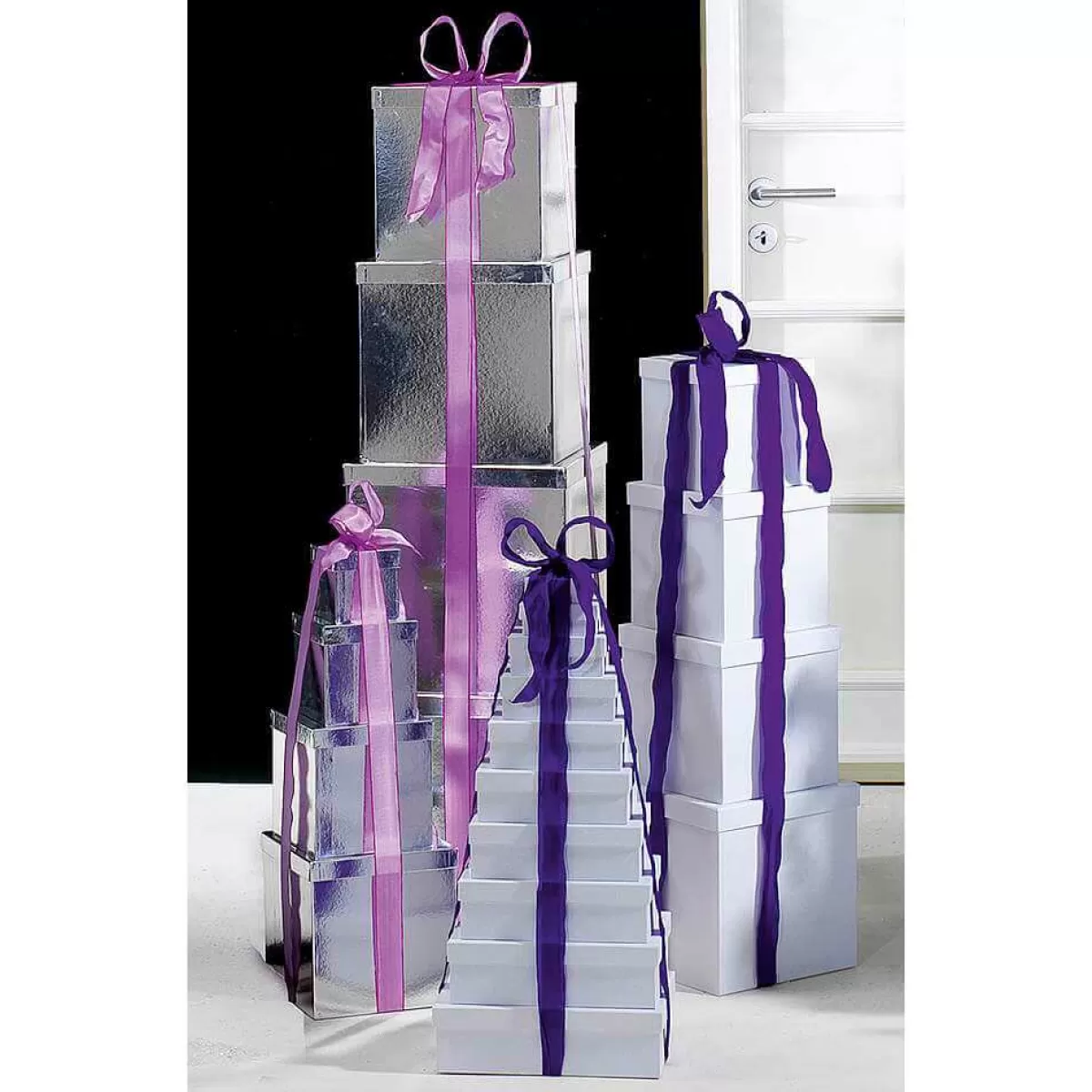 DecoWoerner Ruban En Tissu Av. Bord En Fil De Fer, Pink, Larg. 40 Mm