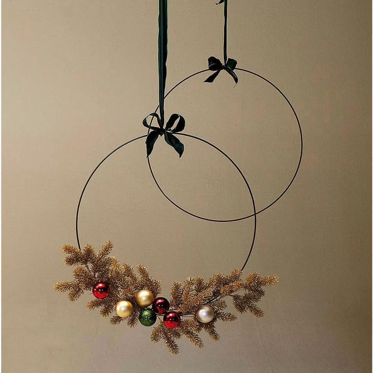 DecoWoerner Ruban En Tissu Av. Bord En Fil De Fer, Foncé, Larg. 40 Mm