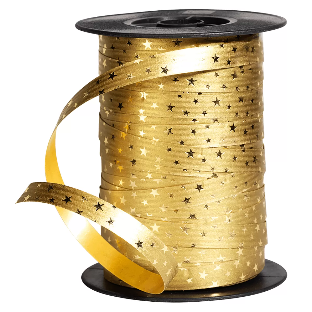 DecoWoerner Ruban Poly à Friser "Étoile", 10 Mm, 100 M,