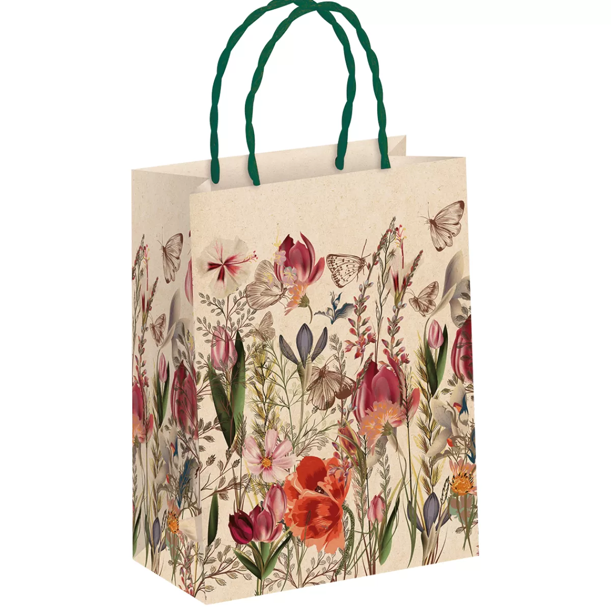 DecoWoerner Sac Cadeau "Flower Garden" 22 X 31 X 10 Cm 10pcs