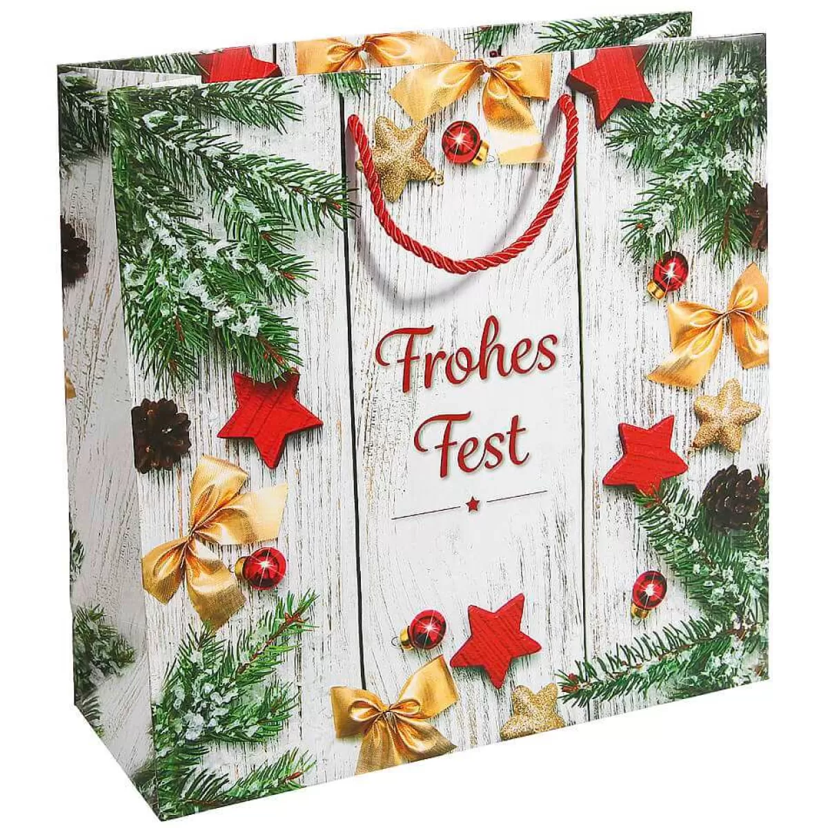 DecoWoerner Sac Cadeau "Joyeuses Fêtes" 36 X 36 Cm 25 Pces