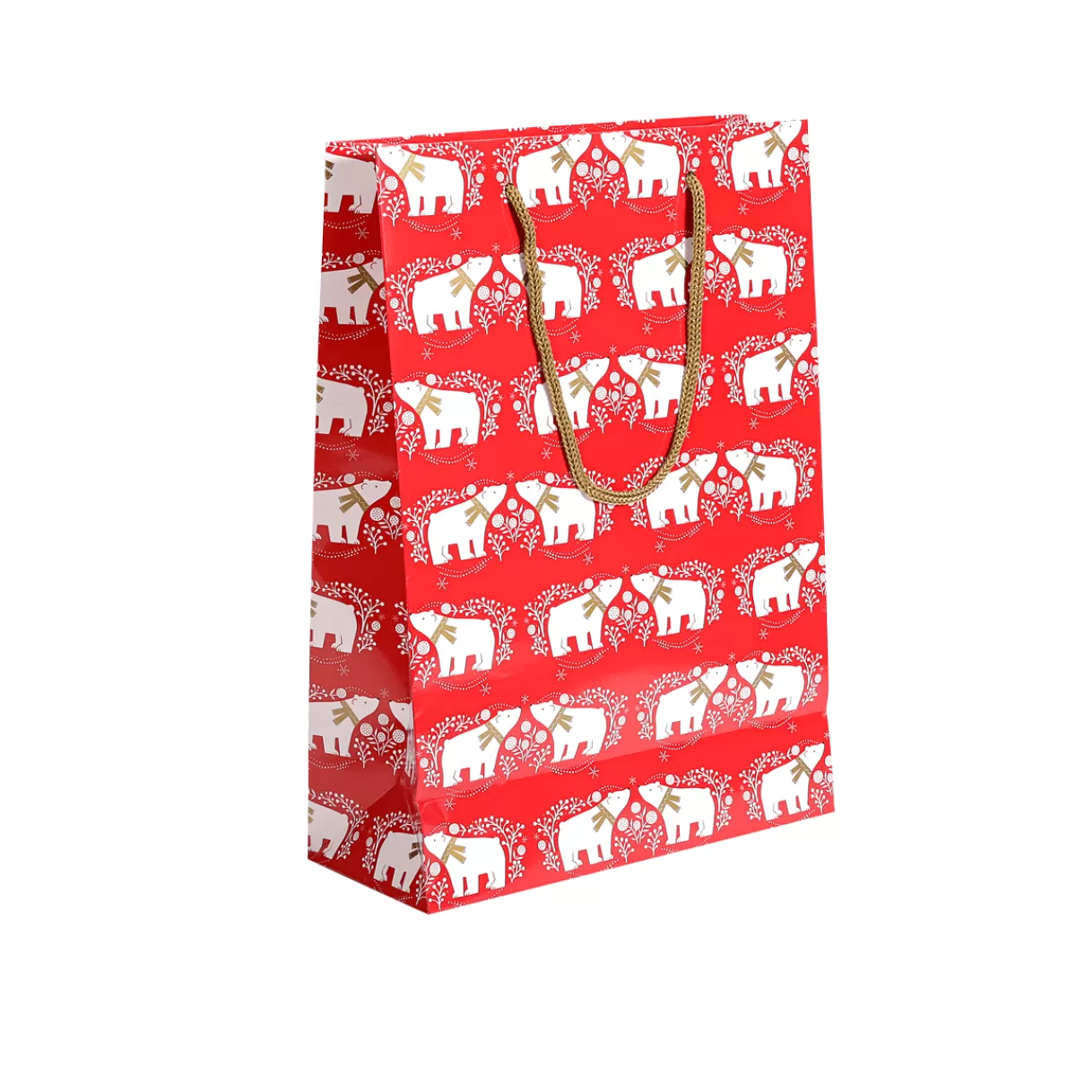 DecoWoerner Sac Cadeau Ours Polaire Set De 12 Pièces 33,5 X 24 X 10 Cm, 150 Gr/m².