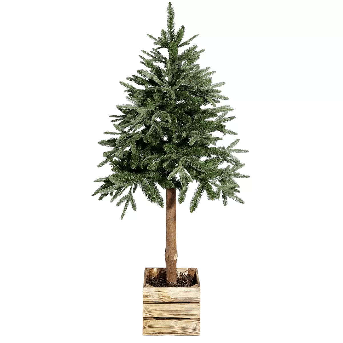 DecoWoerner Sapin Artificiel Dans Un Cube En Bois