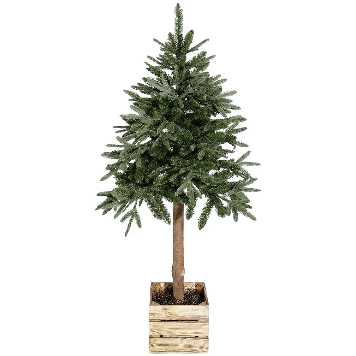 DecoWoerner Sapin Artificiel Dans Un Cube En Bois