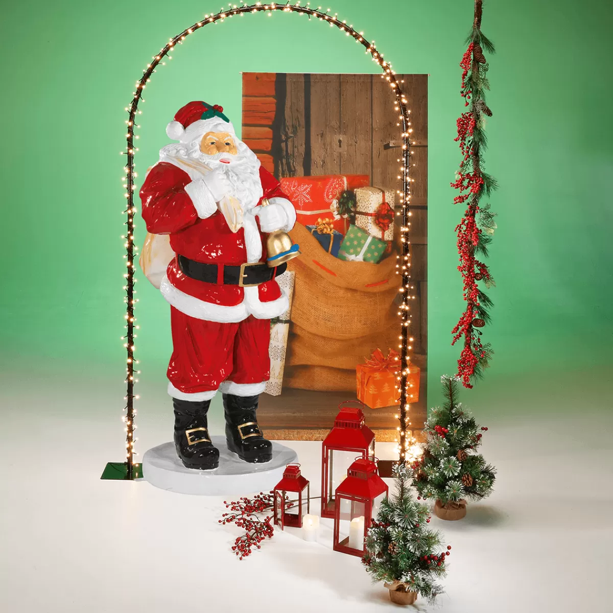 DecoWoerner Sapin De Décoration 60 Cm Dans Un Sac En Jute