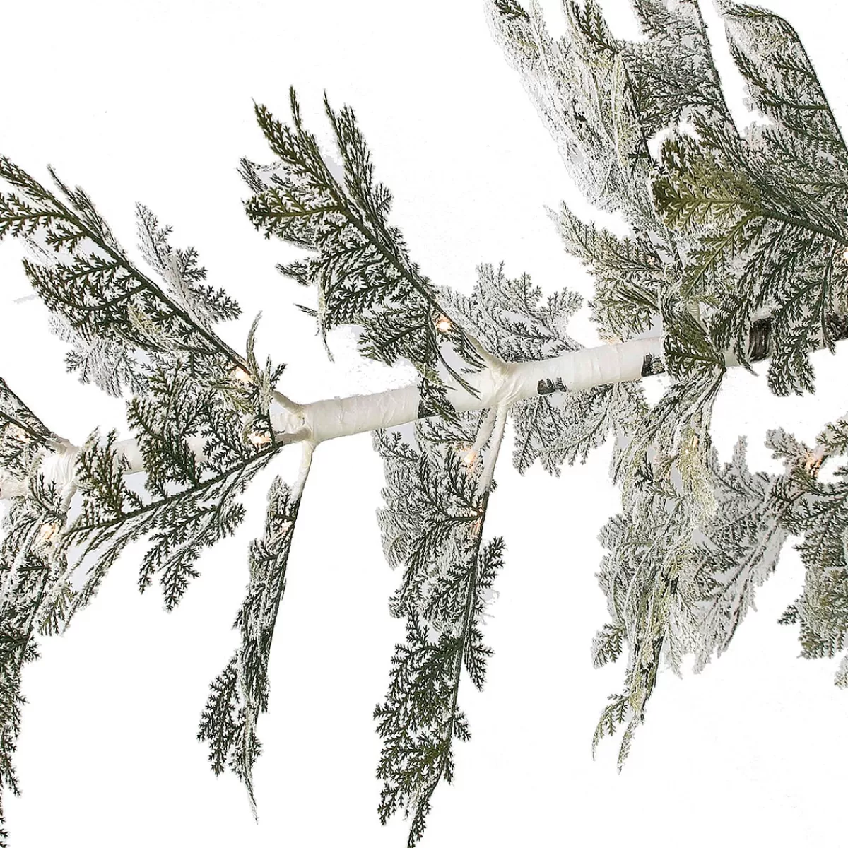 DecoWoerner Sapin De Noël Artificiel Suspendu Cèdre Avec Aiguilles Givrées 400 Cm