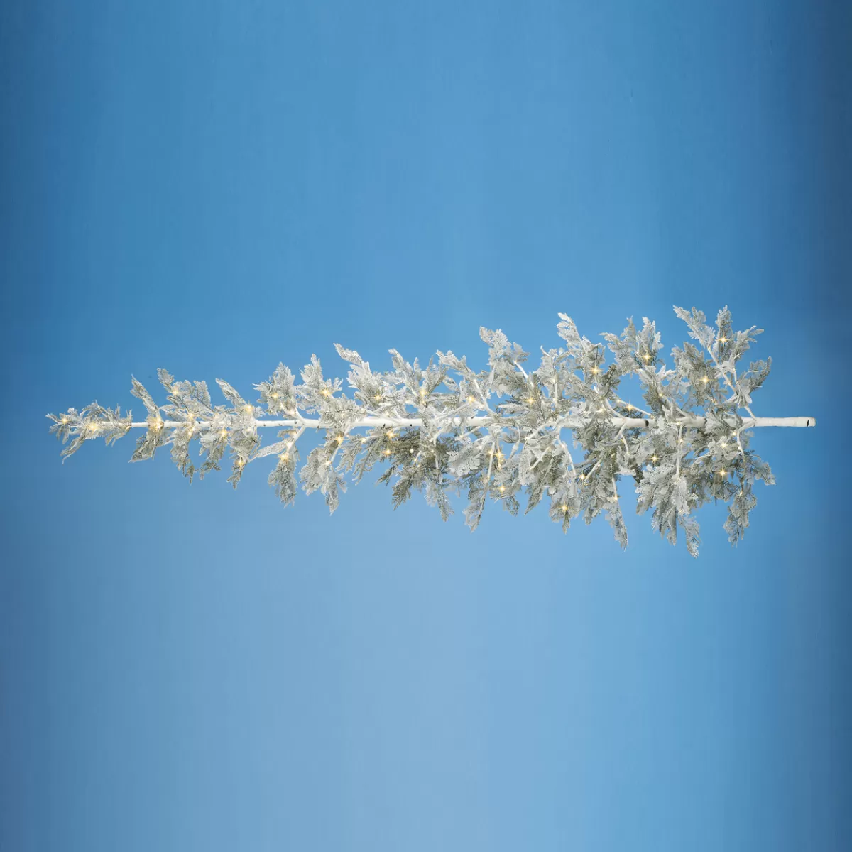 DecoWoerner Sapin De Noël Artificiel Suspendu Cèdre Avec Aiguilles Givrées Et LED 300 Cm