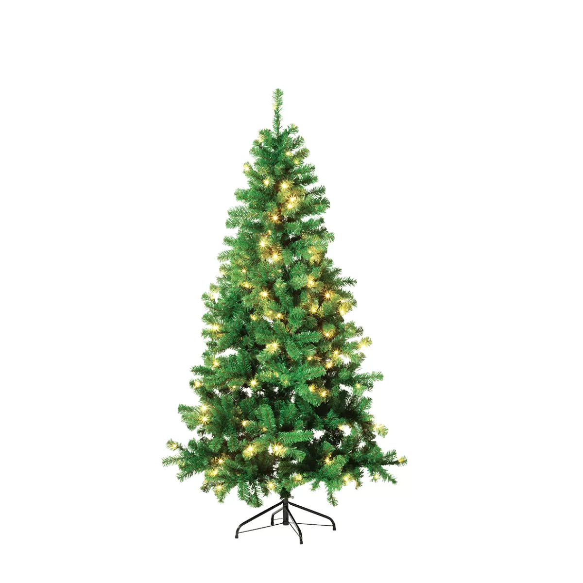 DecoWoerner Sapin De Noël Artificiel étroit Avec LED 210 Cm