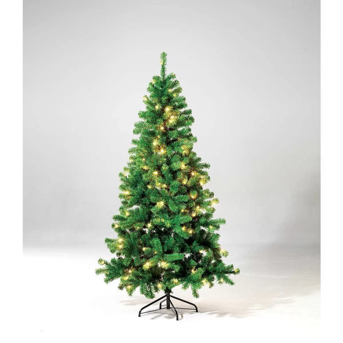 DecoWoerner Sapin De Noël Artificiel étroit Avec LED 210 Cm