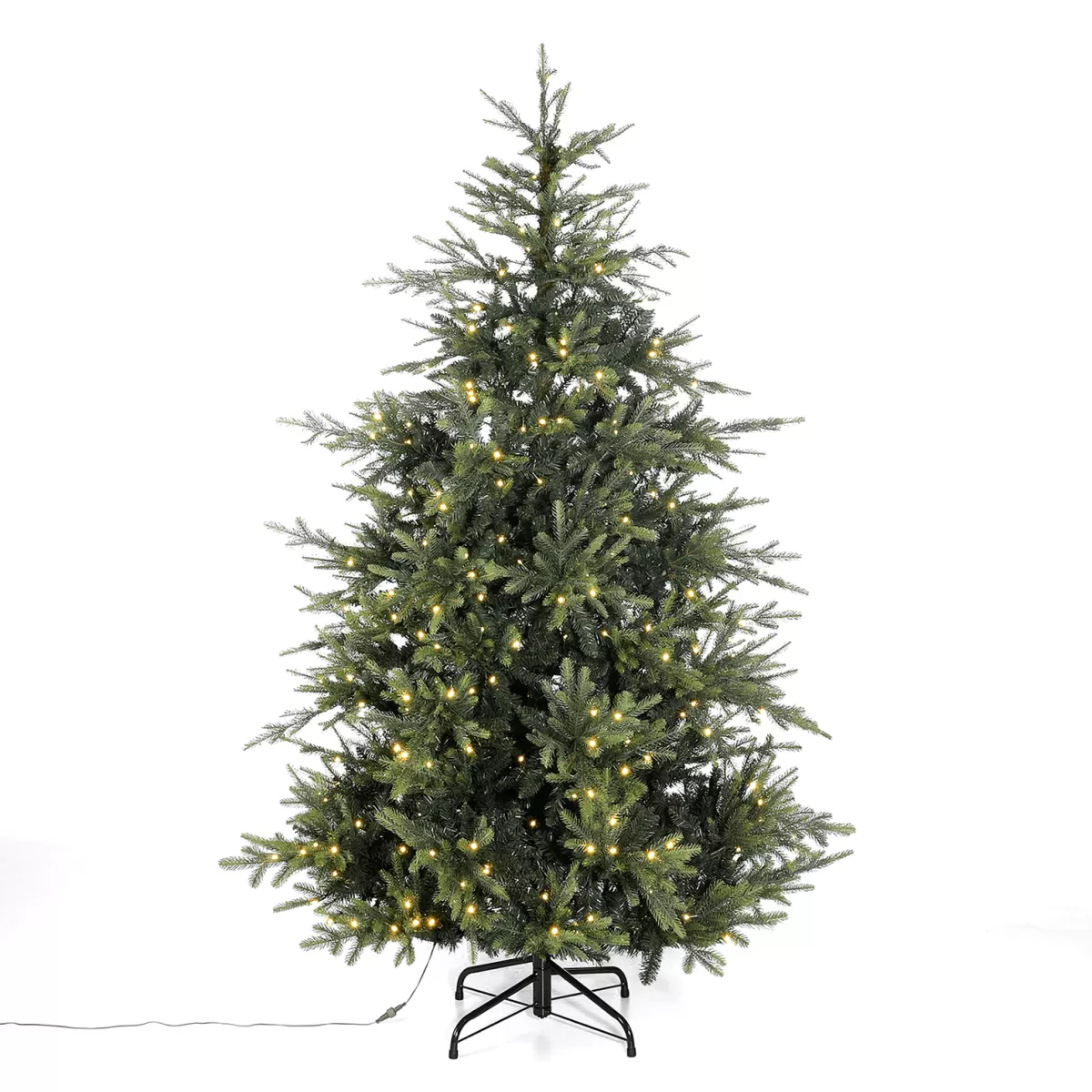 DecoWoerner Sapin Rouge Artificiel Avec LED 210 Cm