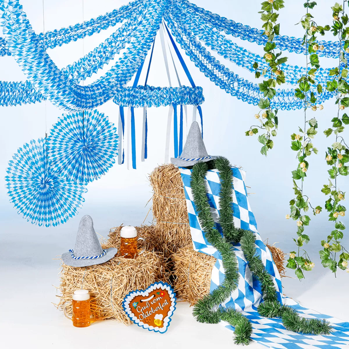 DecoWoerner Seppelhut Fez Oktoberfest Chapeau 44 X 34 Cm Avec Cordelette