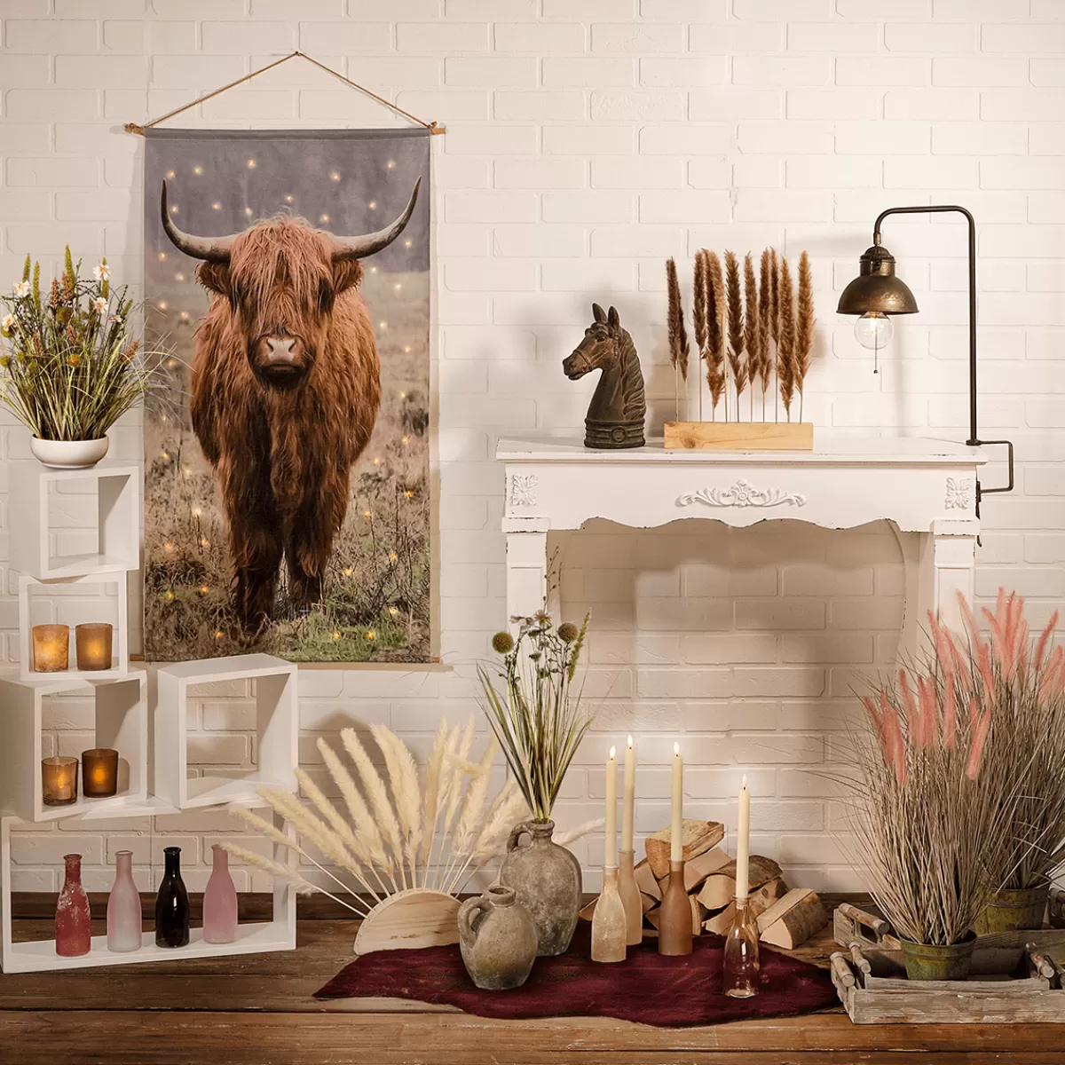 DecoWoerner Set De 4 Porte-bougies à Réchaud En Verre Brun 7 X 8 Cm