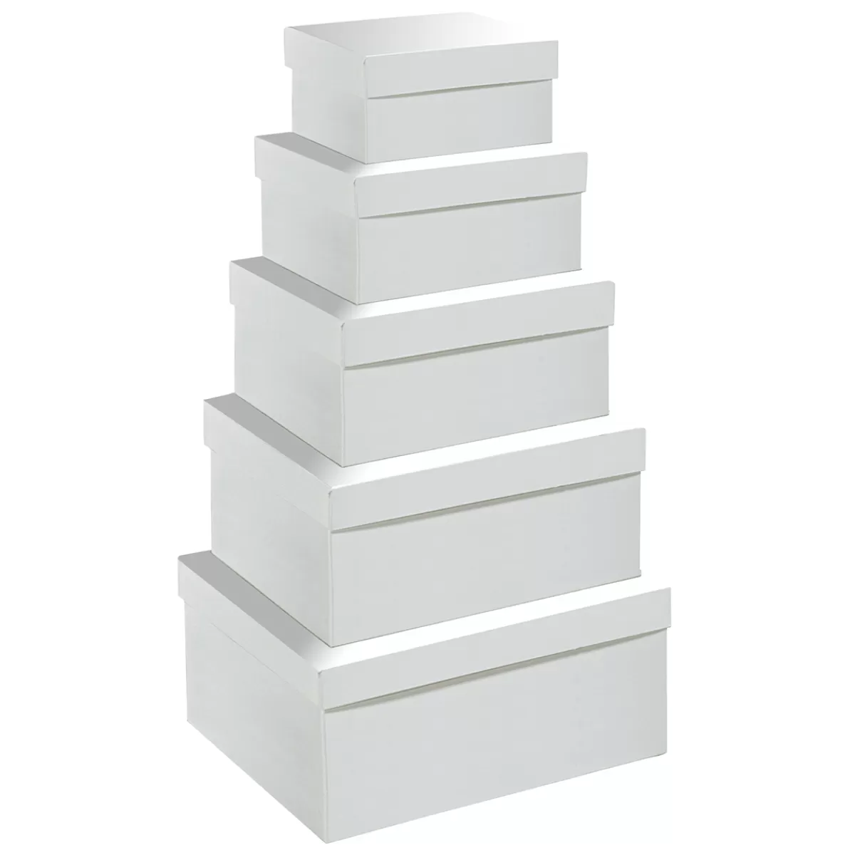 DecoWoerner Set De Boîtes Cadeau Avec Couvercle Métallisé 5 Pièces